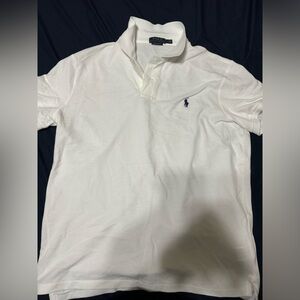 Custom slim fit polo shirt white